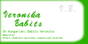 veronika babits business card